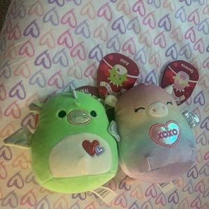 Valentine's dragon squishmallow bundle